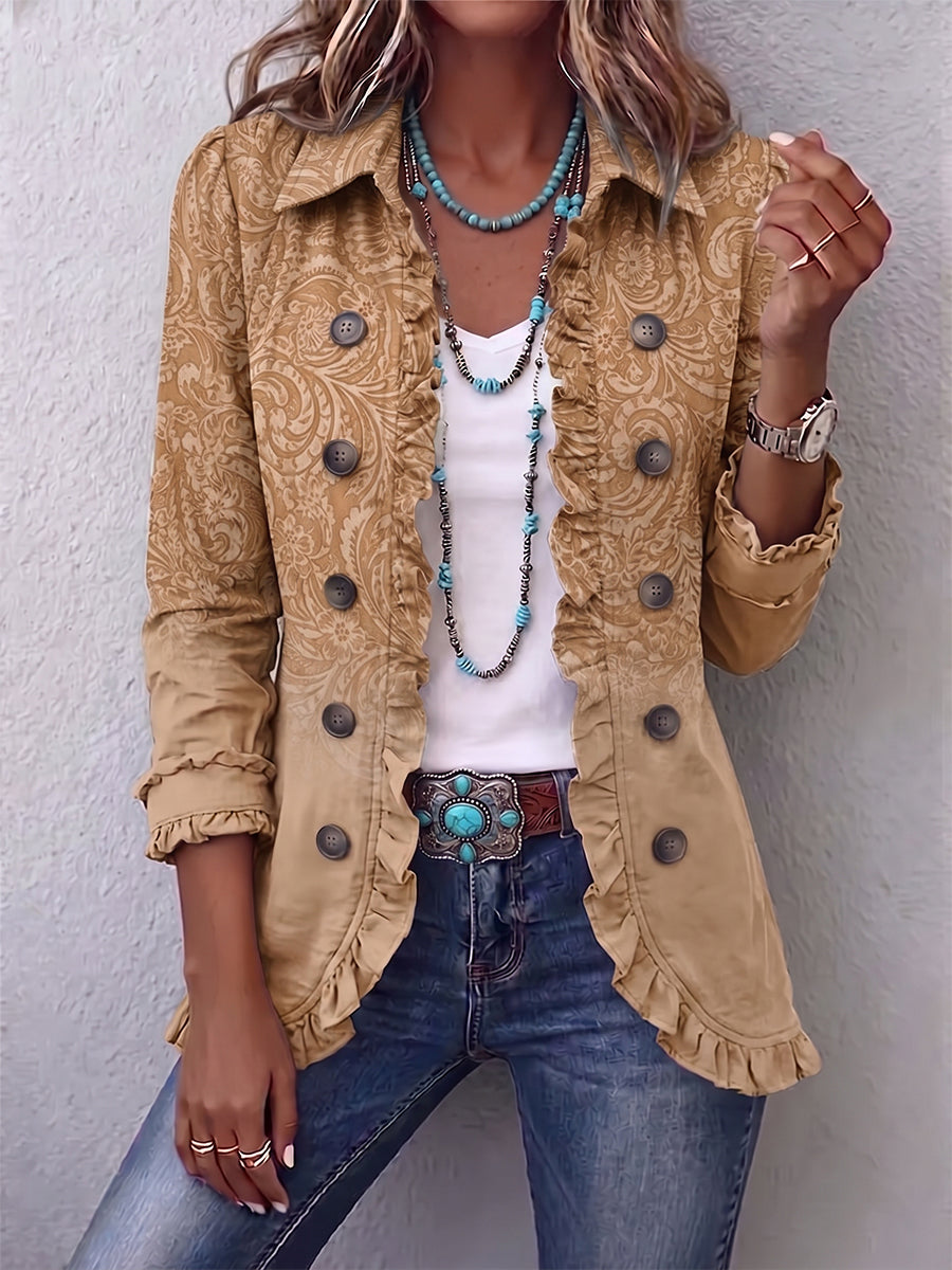 Adeline | Ruffle Trim Jacket