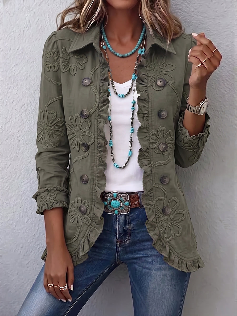 Kamberly | Floral Embroidered Utility Jacket