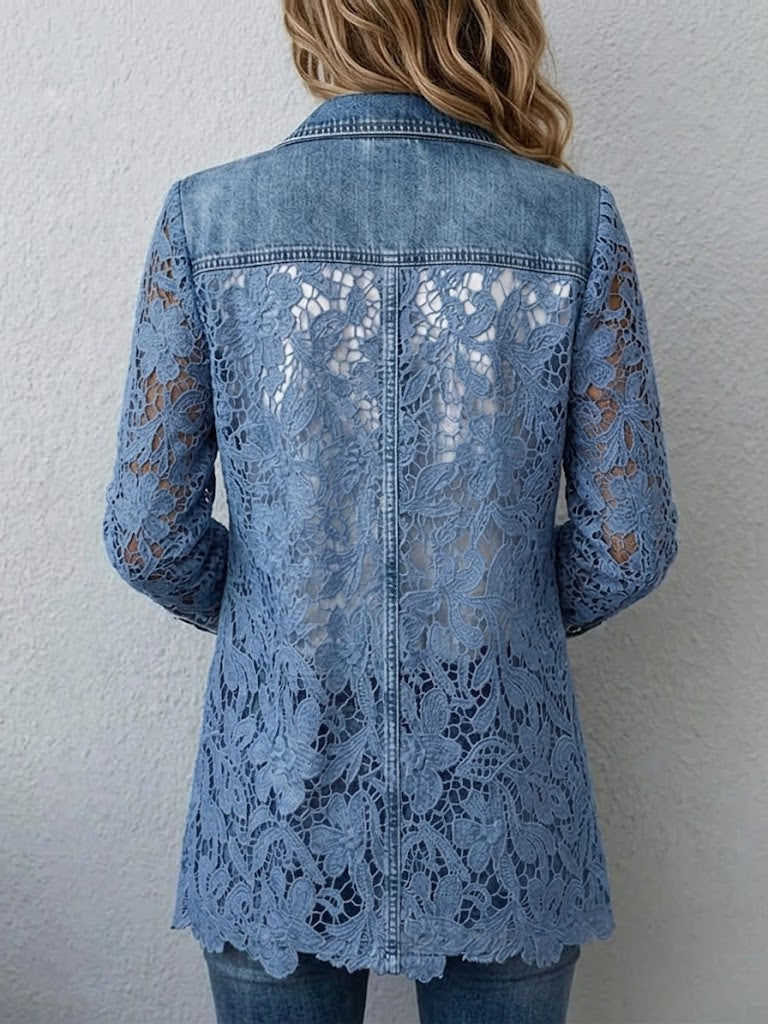 Lacinda | Lace Paneled Blazer