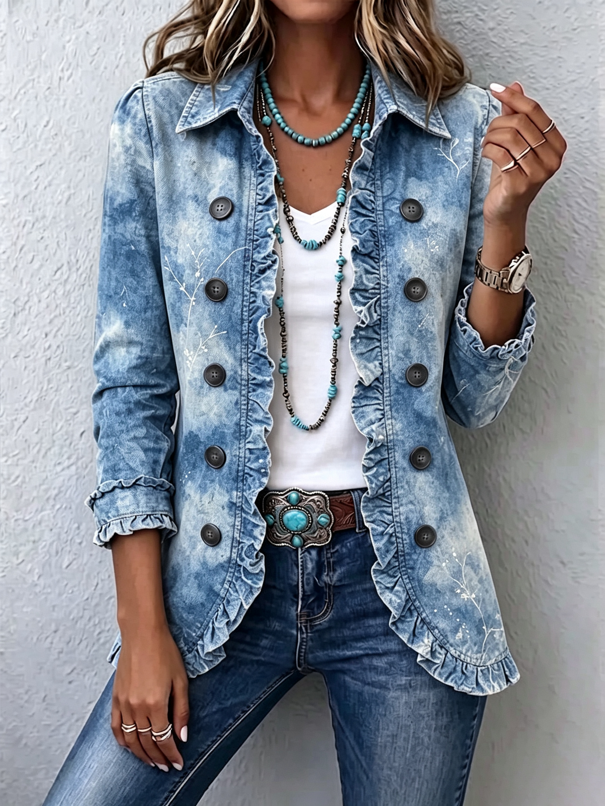 Josephine | Botanical Ruffle Jacket