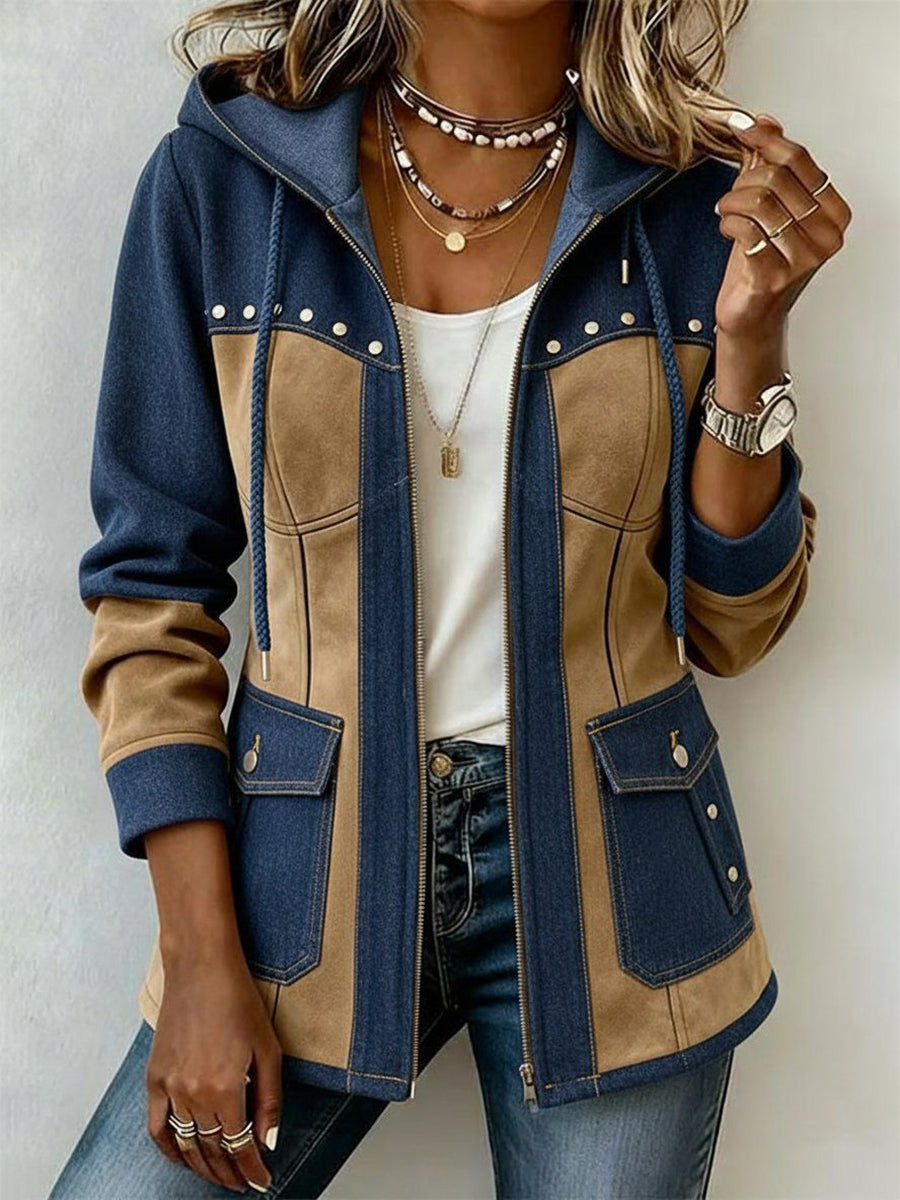 Delilah | Patchwork Hooded Jacket