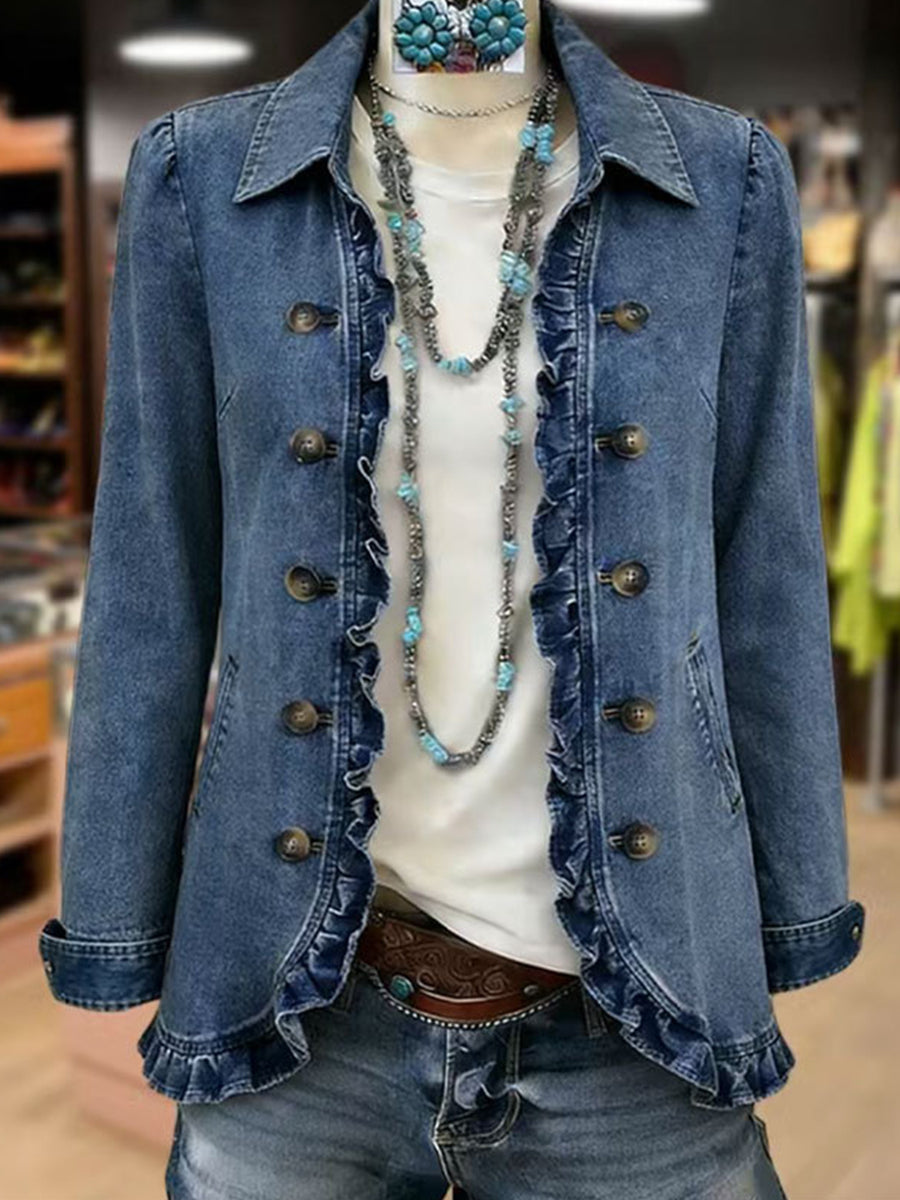 Ruthie | Ruffle-Trim Jacket