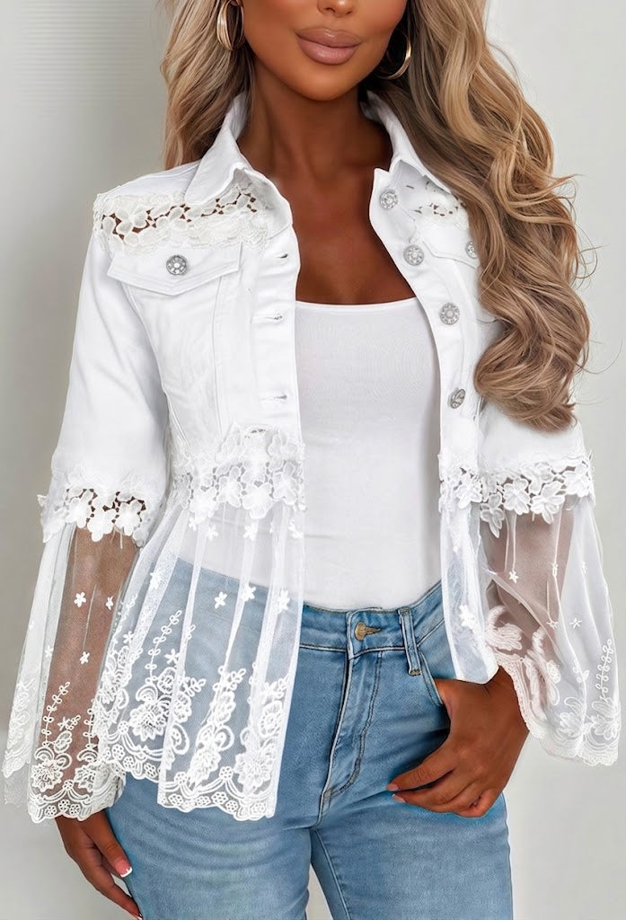 Marielle | Lace-Panel Jacket