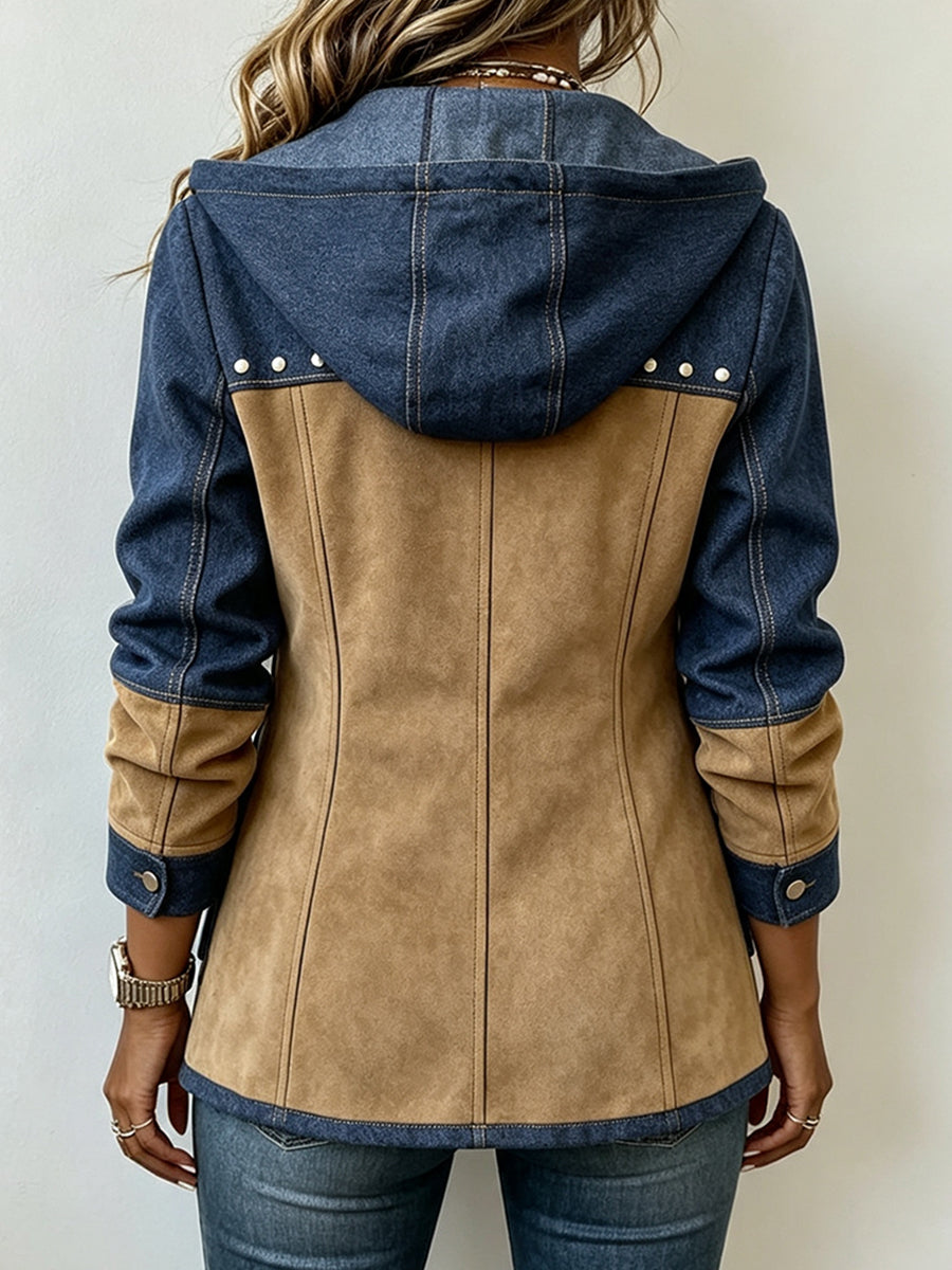 Delilah | Patchwork Hooded Jacket