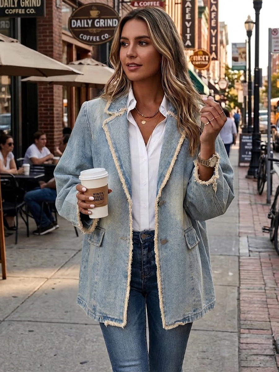 Dionne | Oversized Raw-Edge Blazer