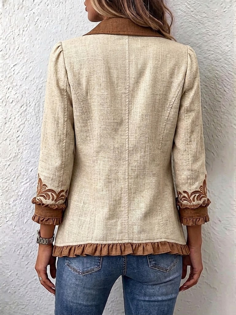 Dawn | Vintage Floral Ruffled Jacket