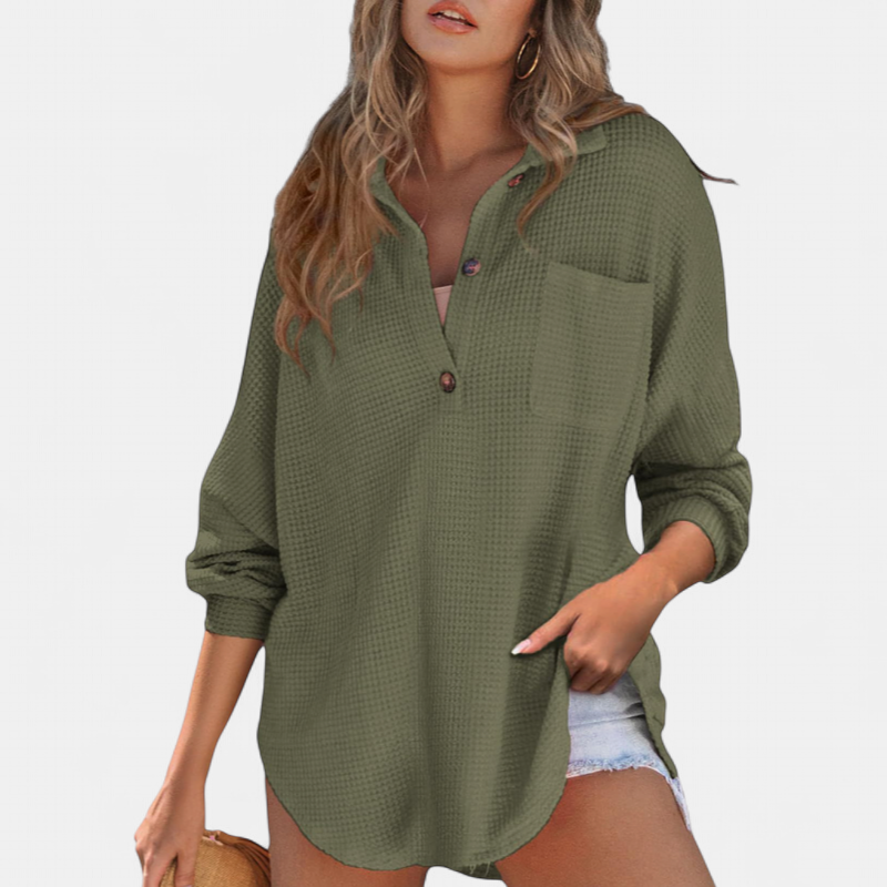 Kathryn | Button V-Neck Tunic