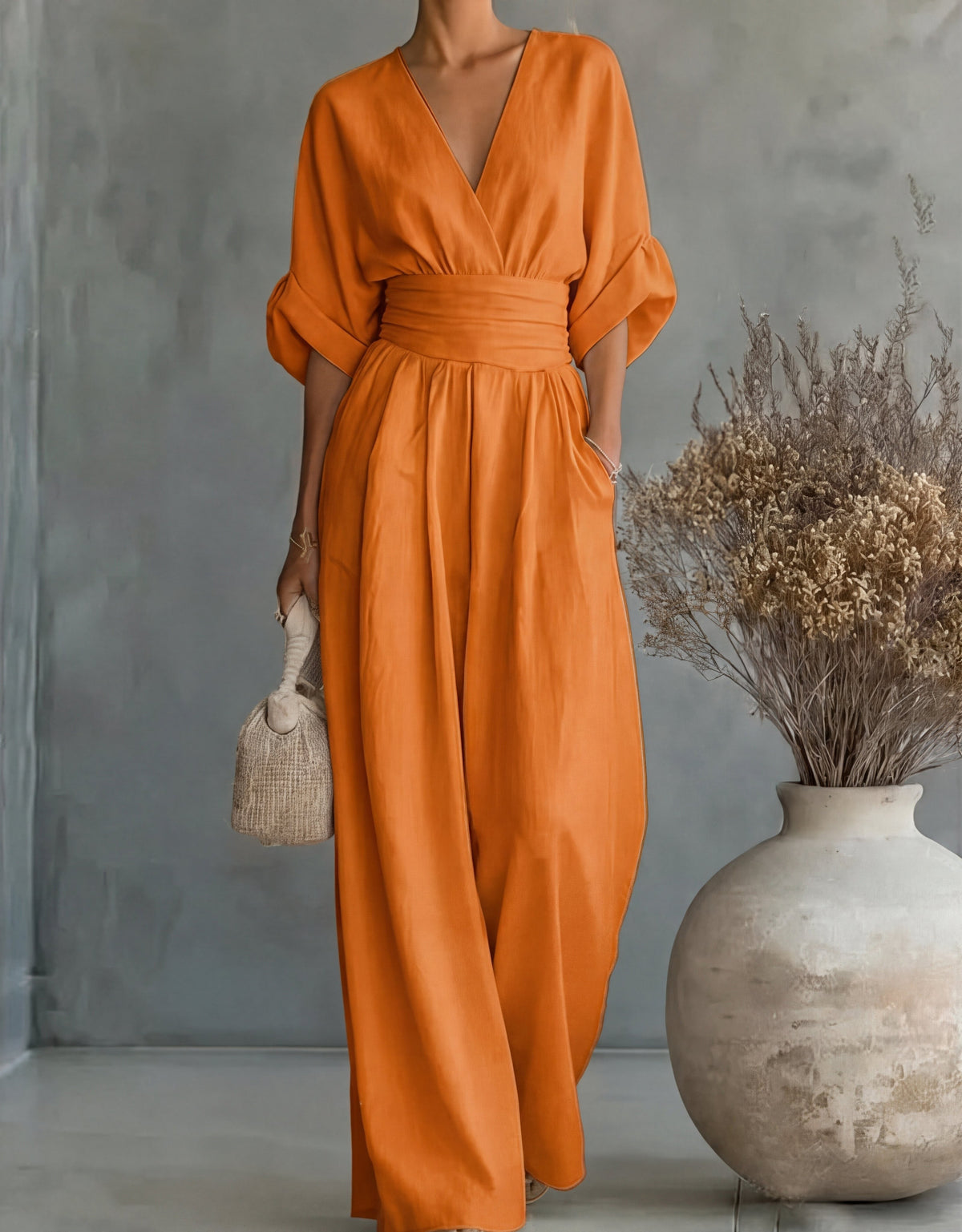 Marina | Wrap Wide-Leg Jumpsuit