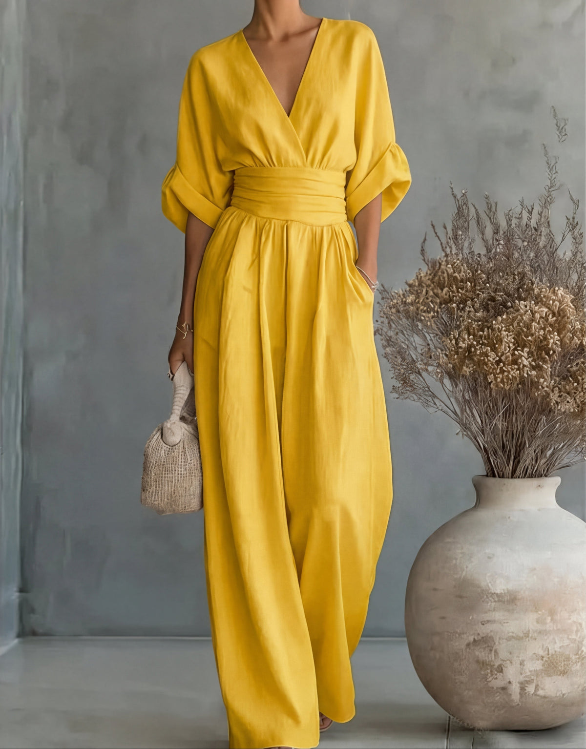 Marina | Wrap Wide-Leg Jumpsuit