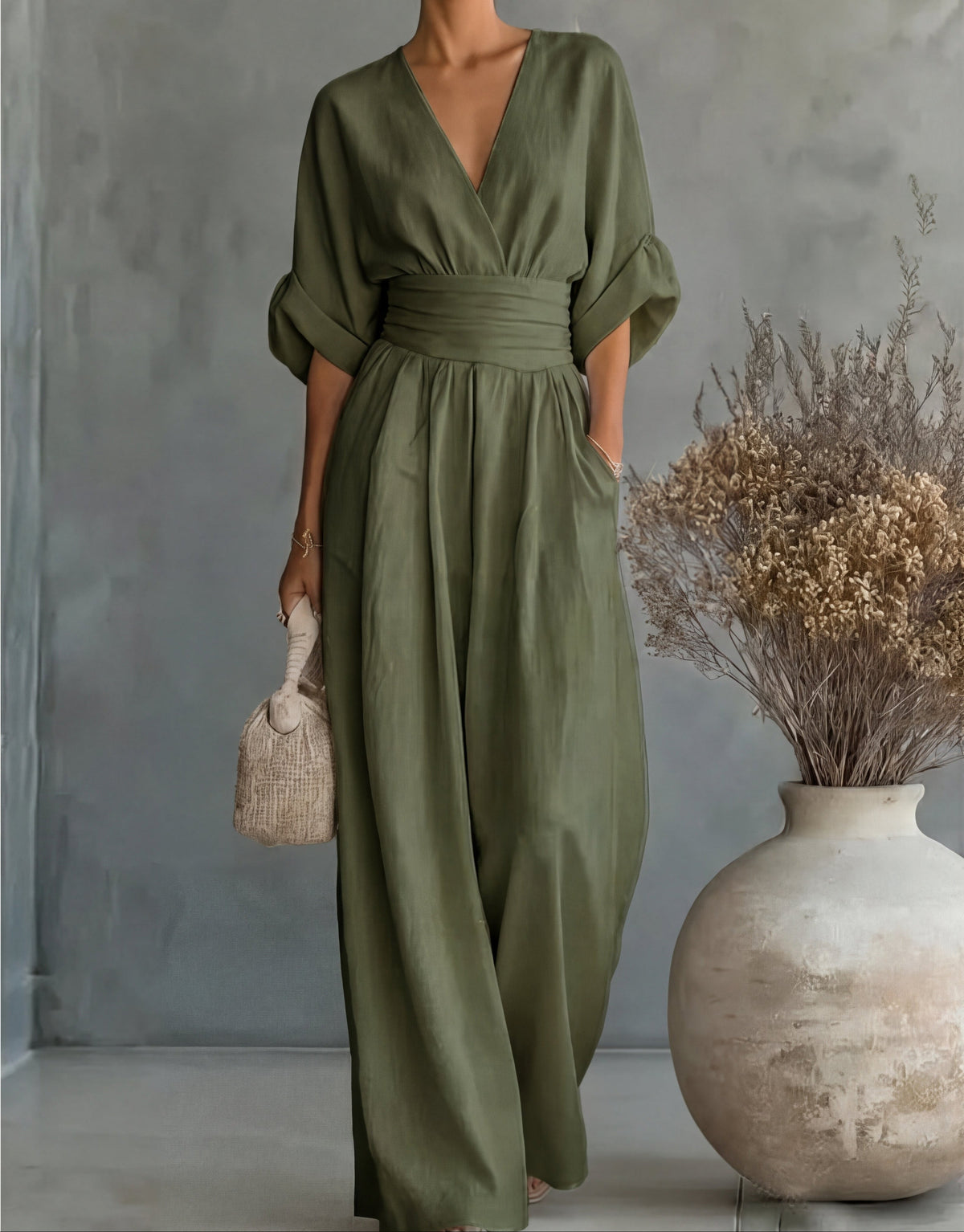 Marina | Wrap Wide-Leg Jumpsuit
