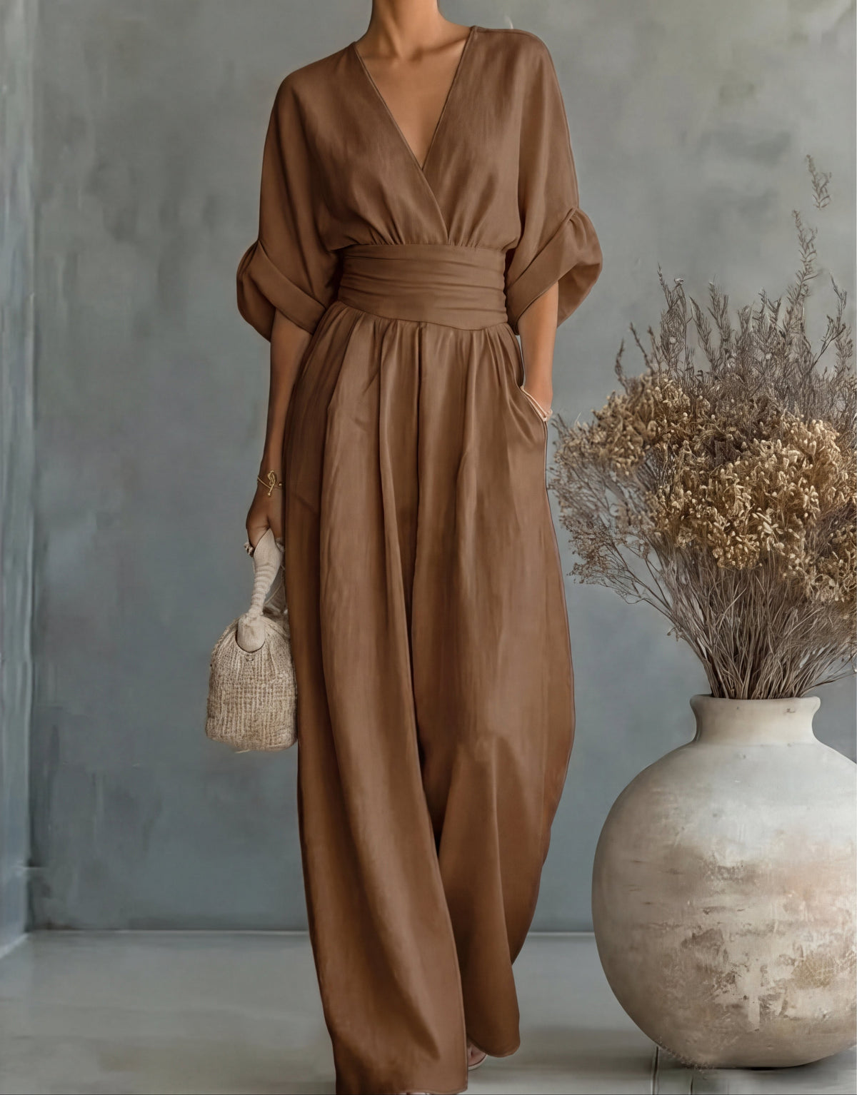 Marina | Wrap Wide-Leg Jumpsuit