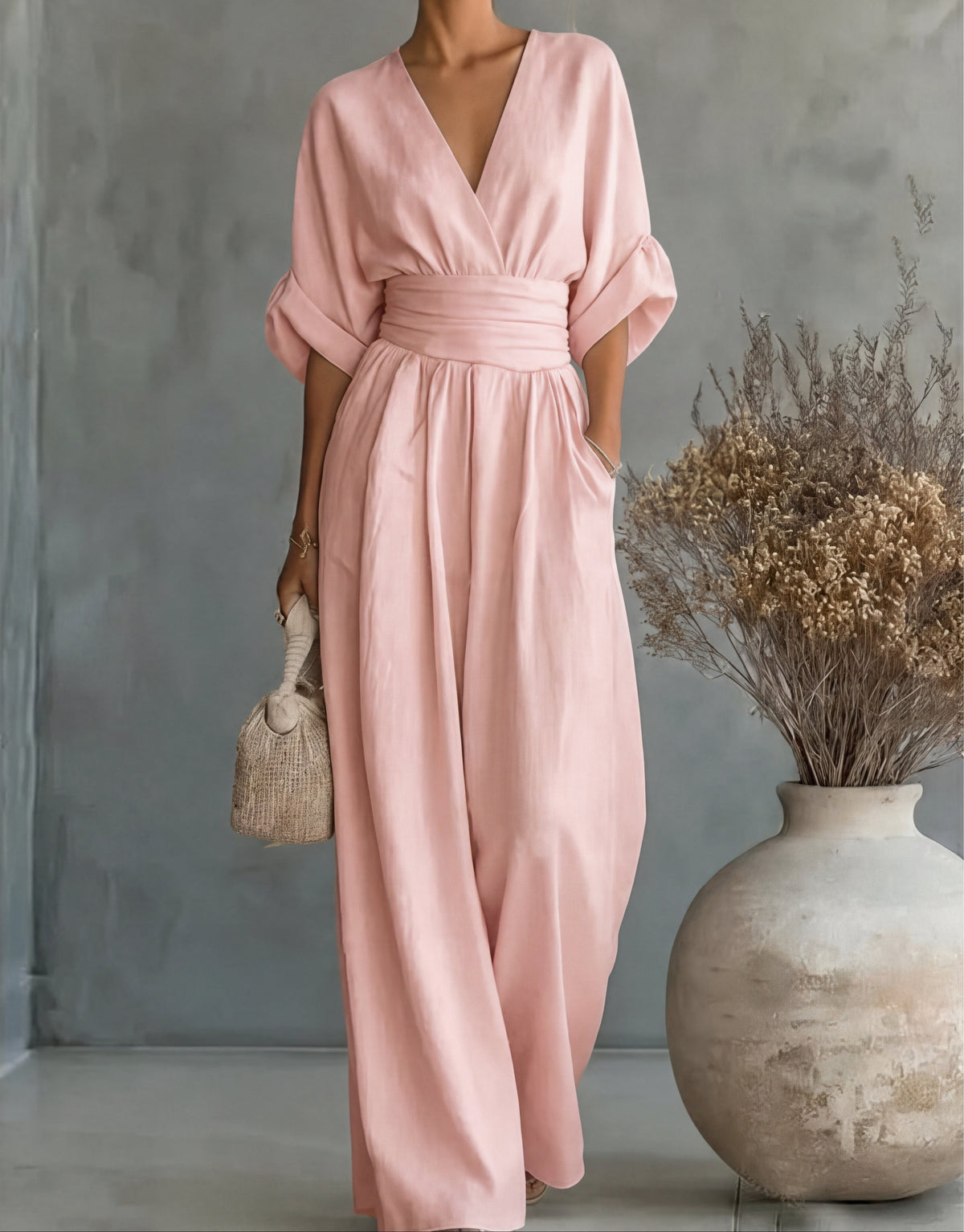 Marina | Wrap Wide-Leg Jumpsuit