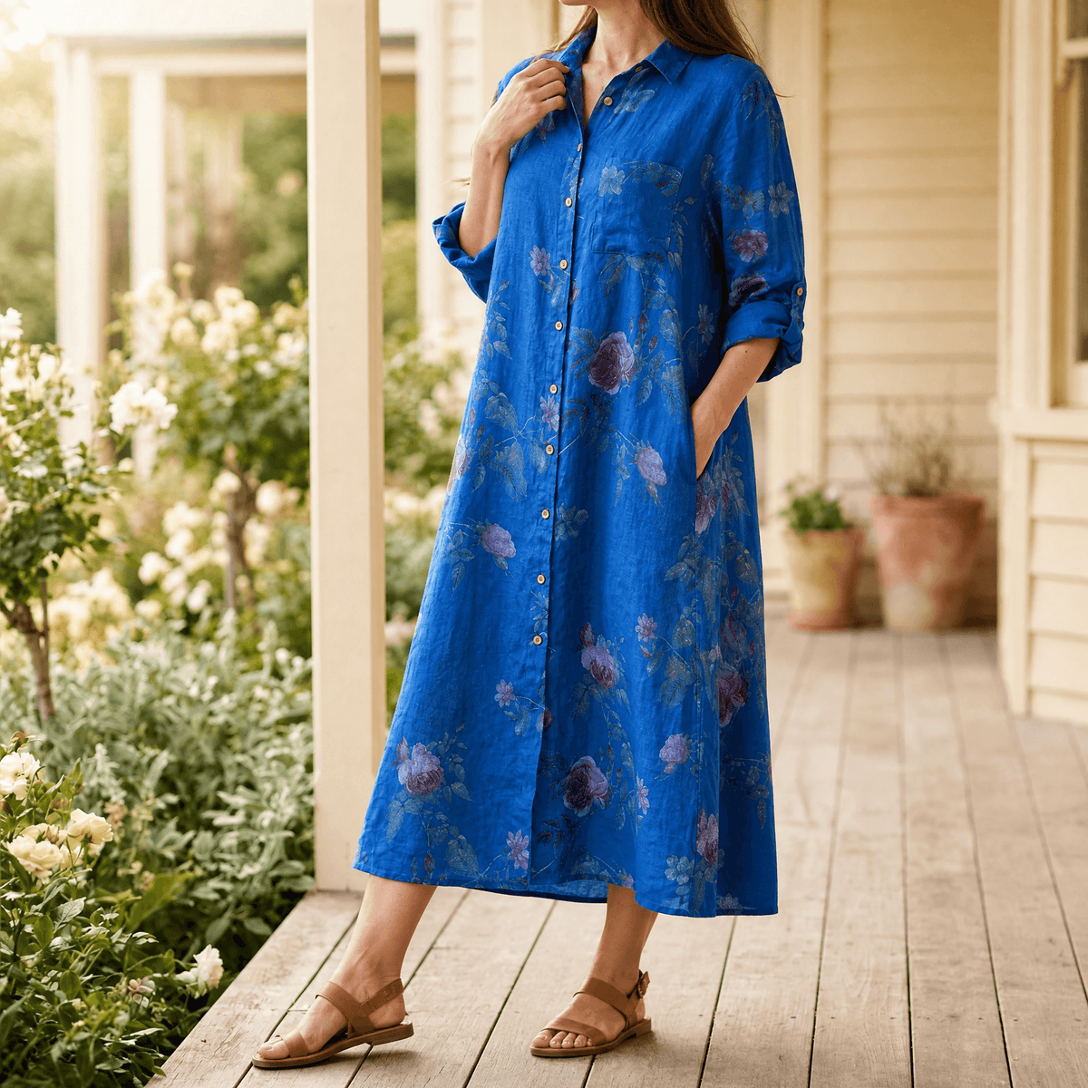 Rosalie | Floral Shirt Dress