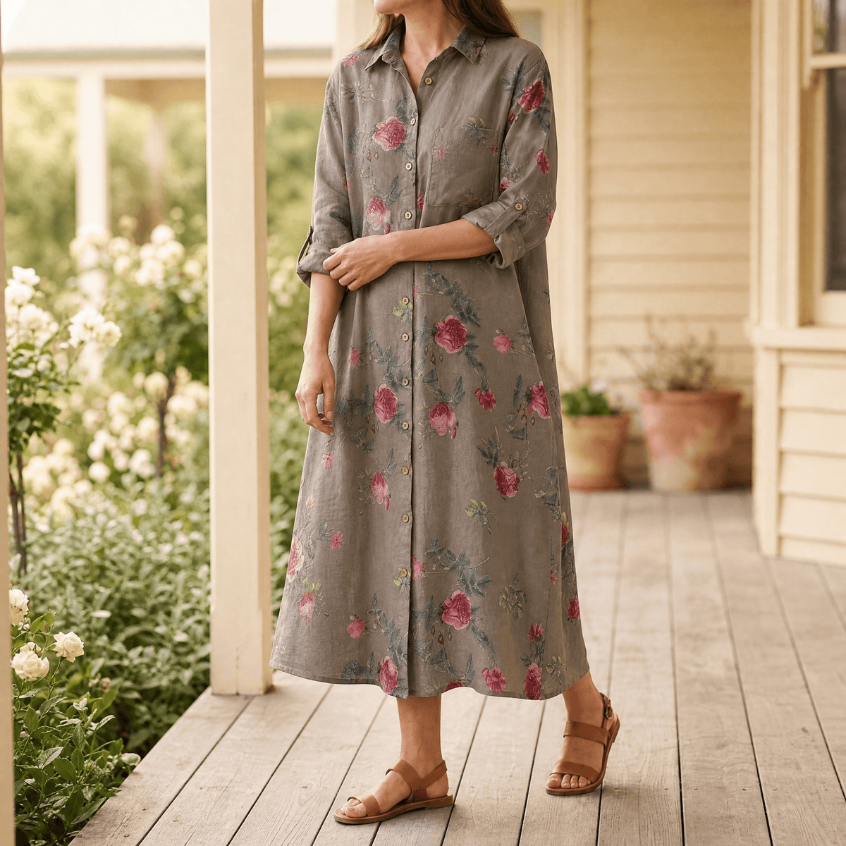 Rosalie | Floral Shirt Dress