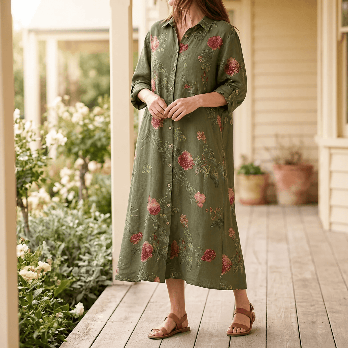 Rosalie | Floral Shirt Dress