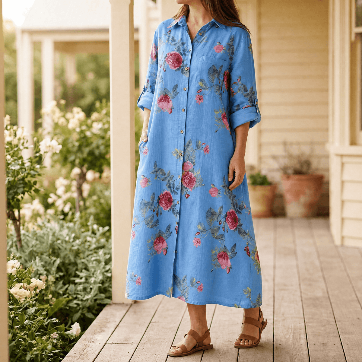 Rosalie | Floral Shirt Dress