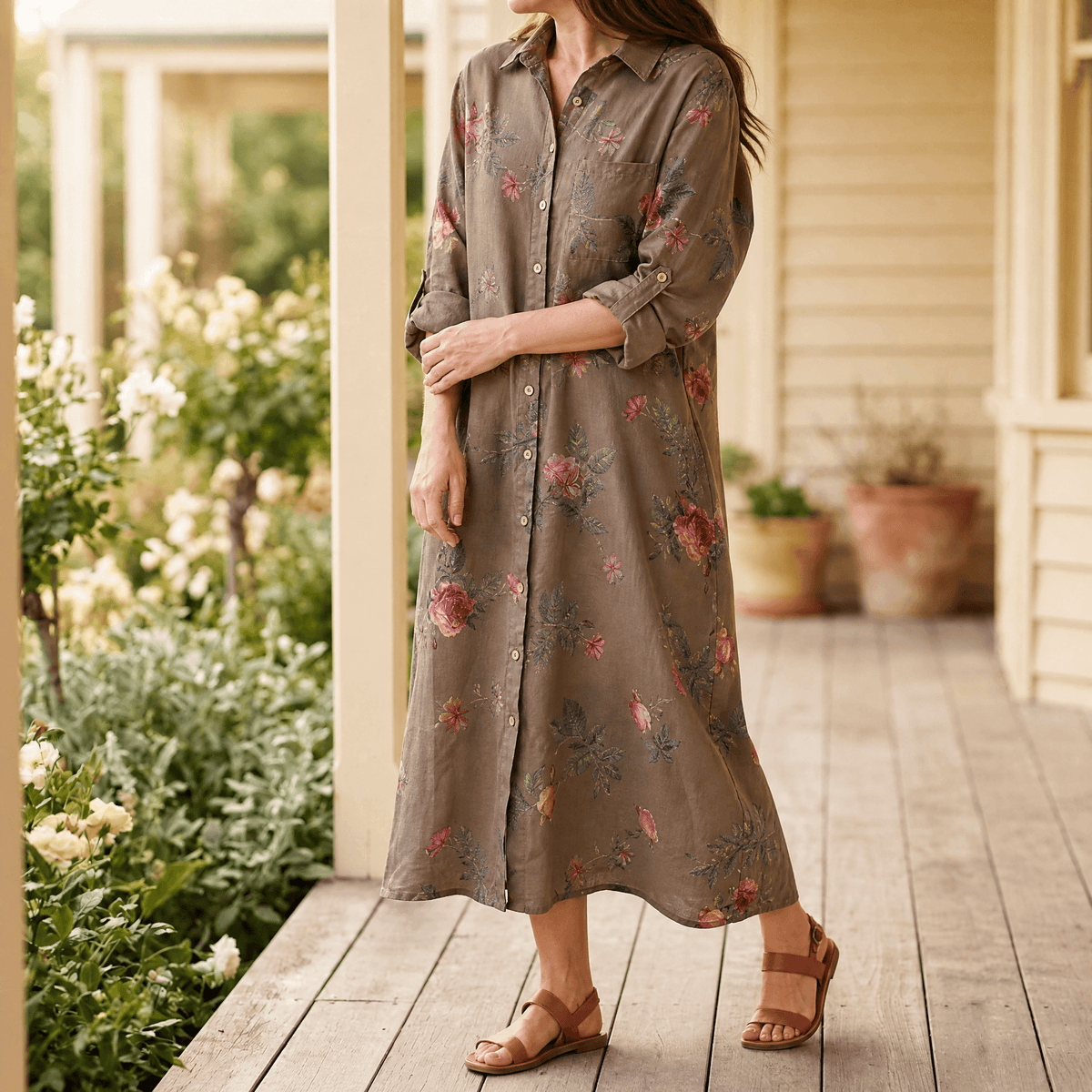 Rosalie | Floral Shirt Dress