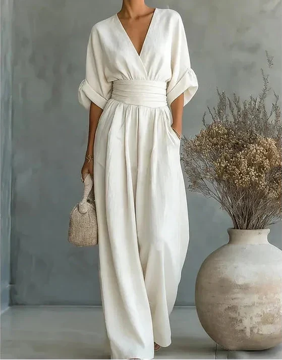 Marina | Wrap Wide-Leg Jumpsuit