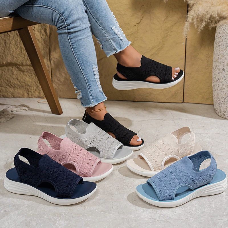 Lina | Breathable Knit Platform Sandals