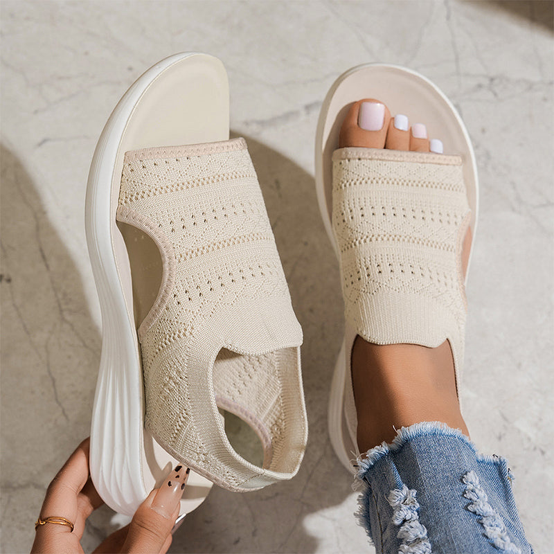 Lina | Breathable Knit Platform Sandals
