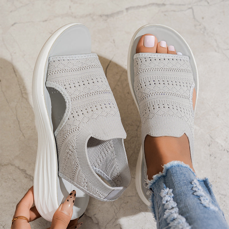 Lina | Breathable Knit Platform Sandals