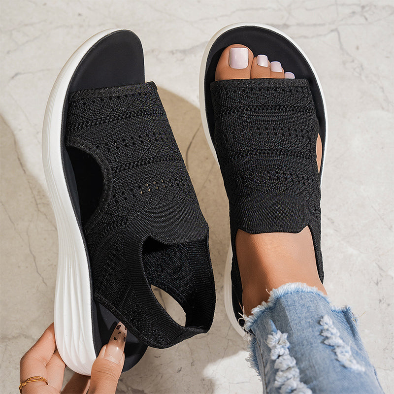 Lina | Breathable Knit Platform Sandals