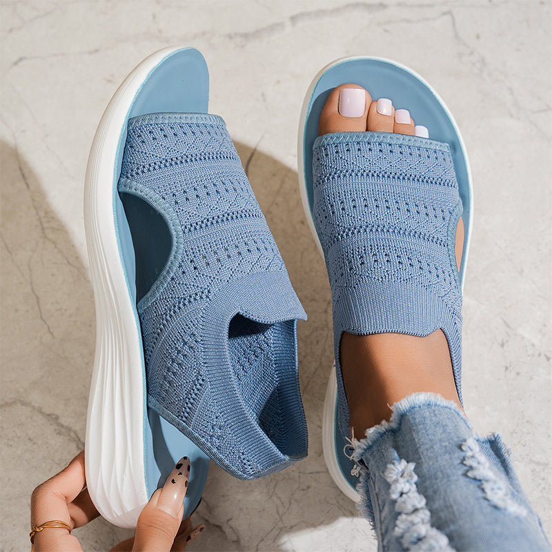 Lina | Breathable Knit Platform Sandals