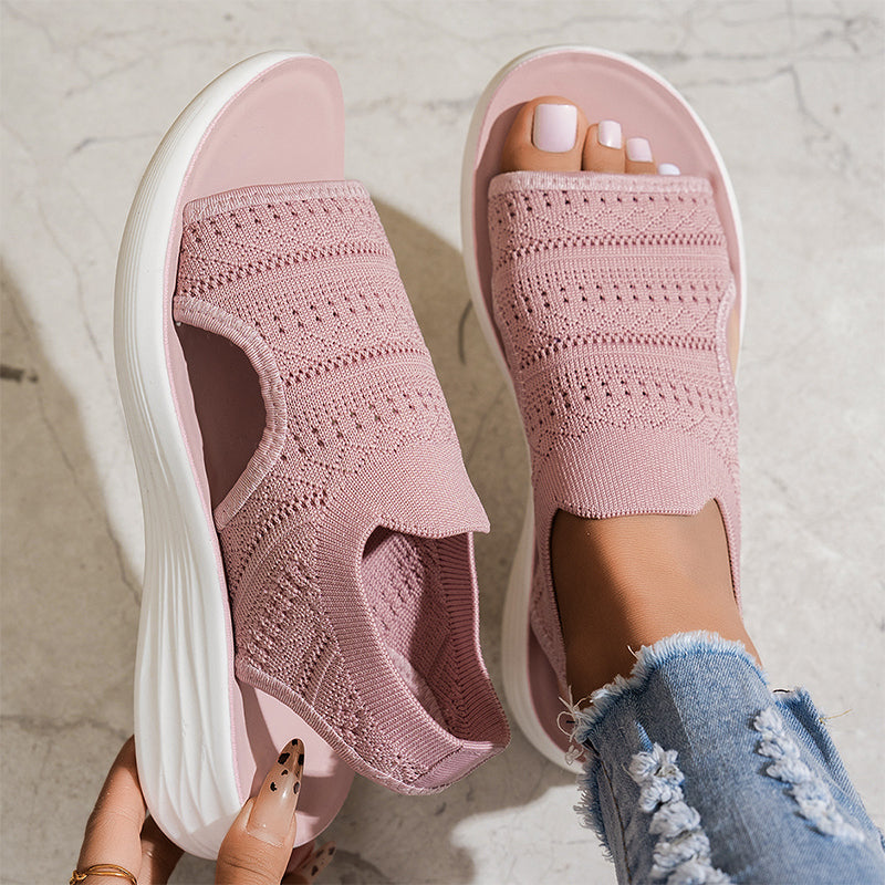 Lina | Breathable Knit Platform Sandals