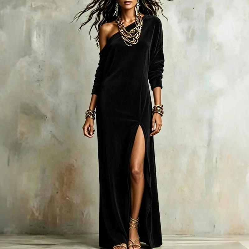 Vaelora | One-Shoulder Maxi Dress