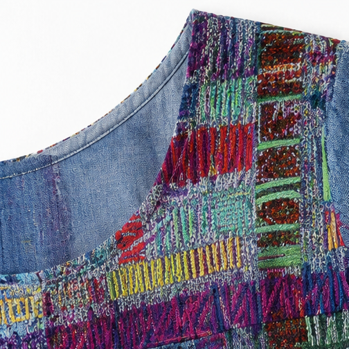 Tessara | Painterly Patchwork Dress