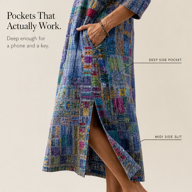 Tessara | Painterly Patchwork Dress
