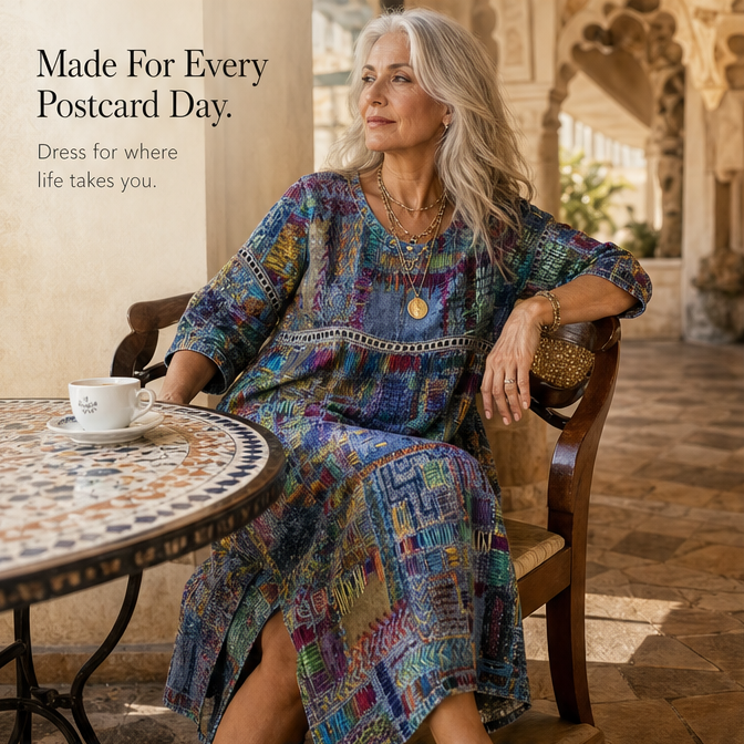 Tessara | Painterly Patchwork Dress