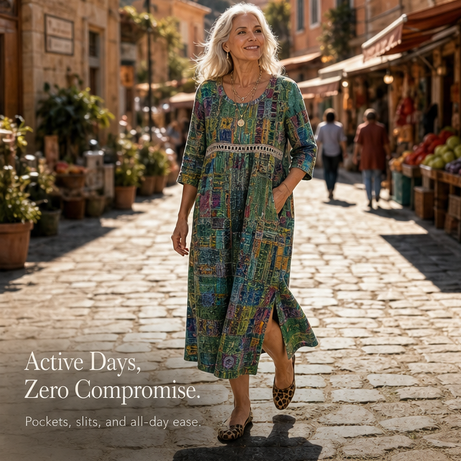 Tessara | Painterly Patchwork Dress