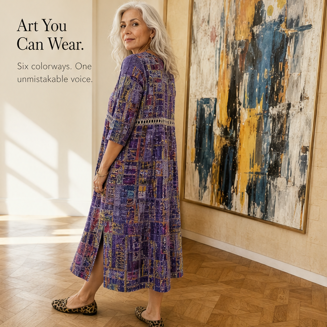 Tessara | Painterly Patchwork Dress
