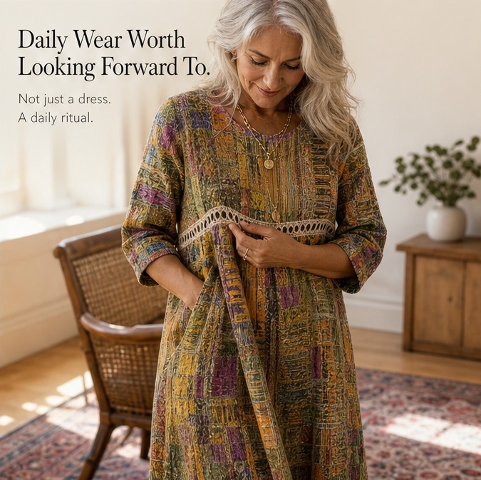 Tessara | Painterly Patchwork Dress