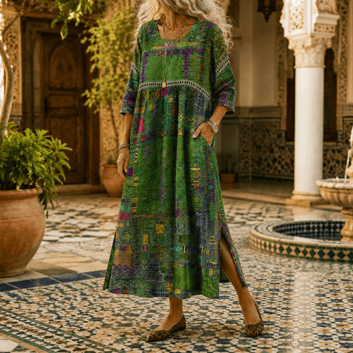 Tessara | Painterly Patchwork Dress