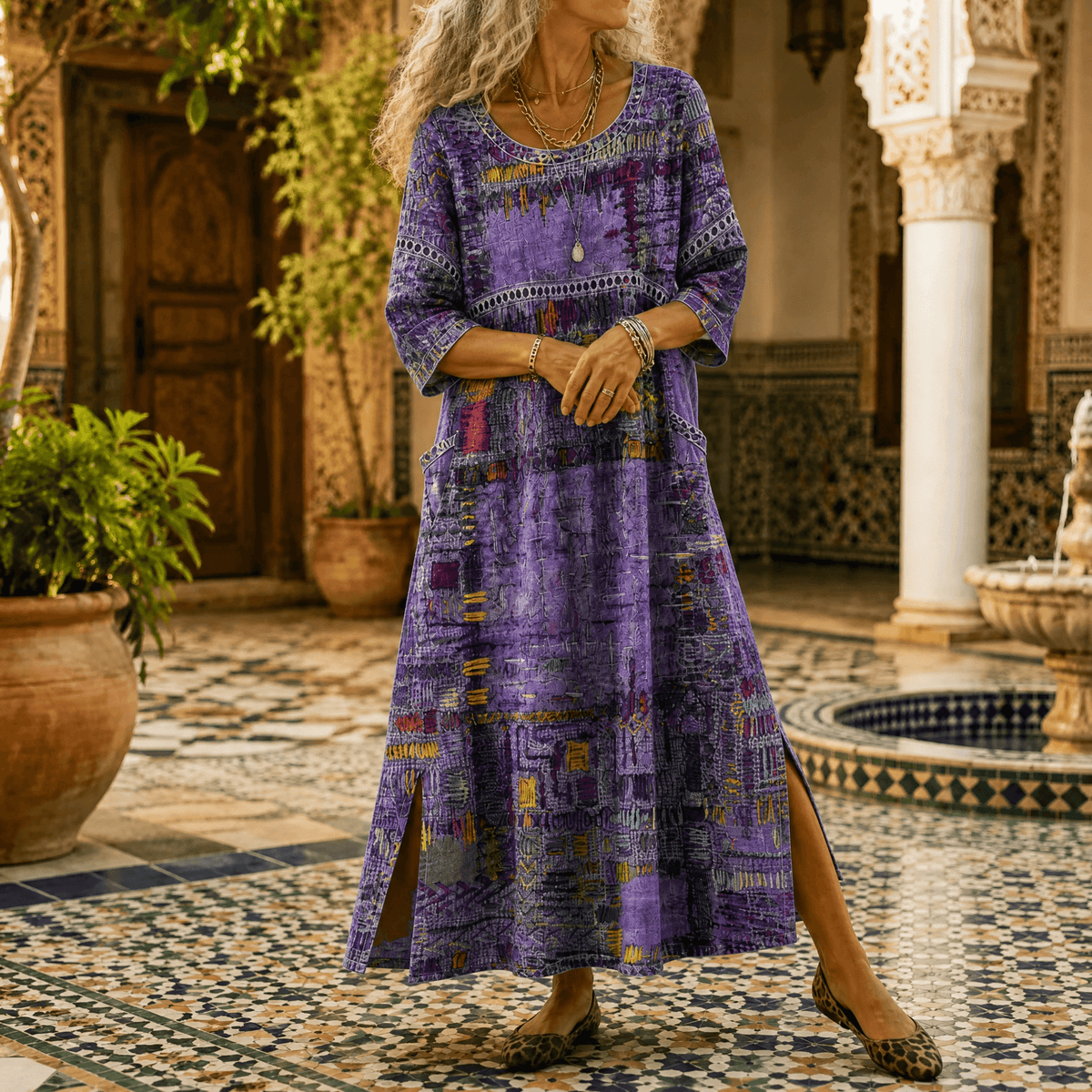Tessara | Painterly Patchwork Dress