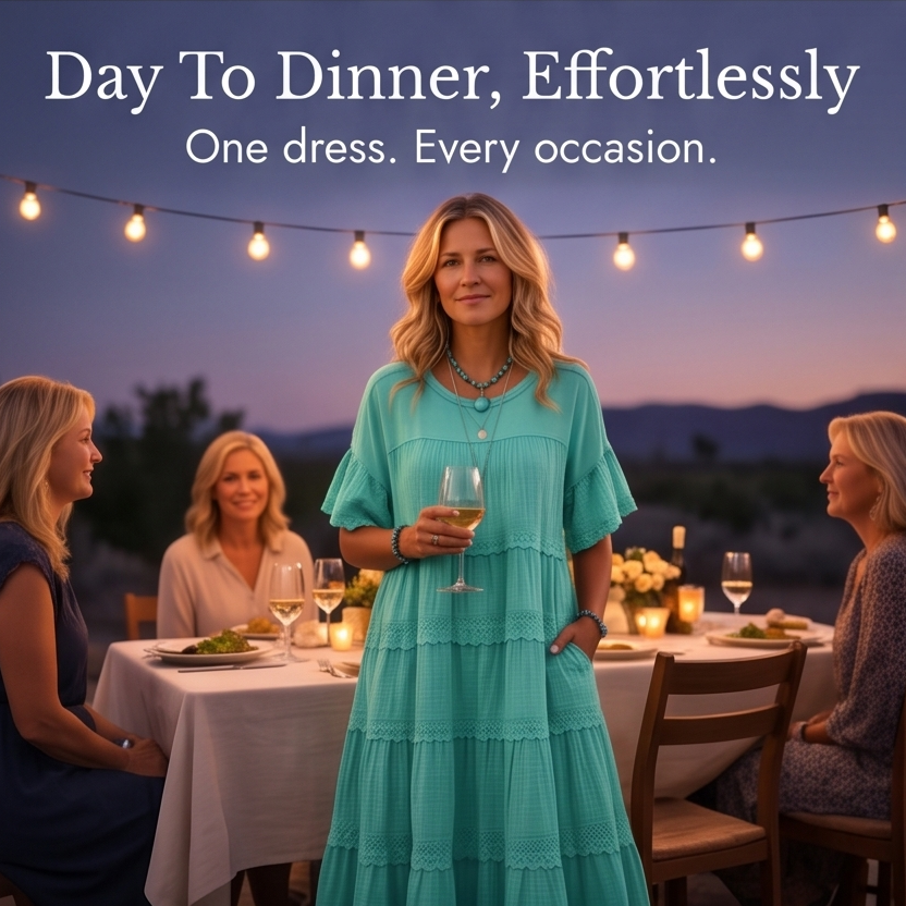 Sundara | Tiered Lace Midi Dress