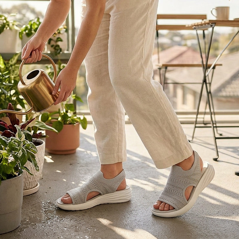 Lina | Breathable Knit Platform Sandals