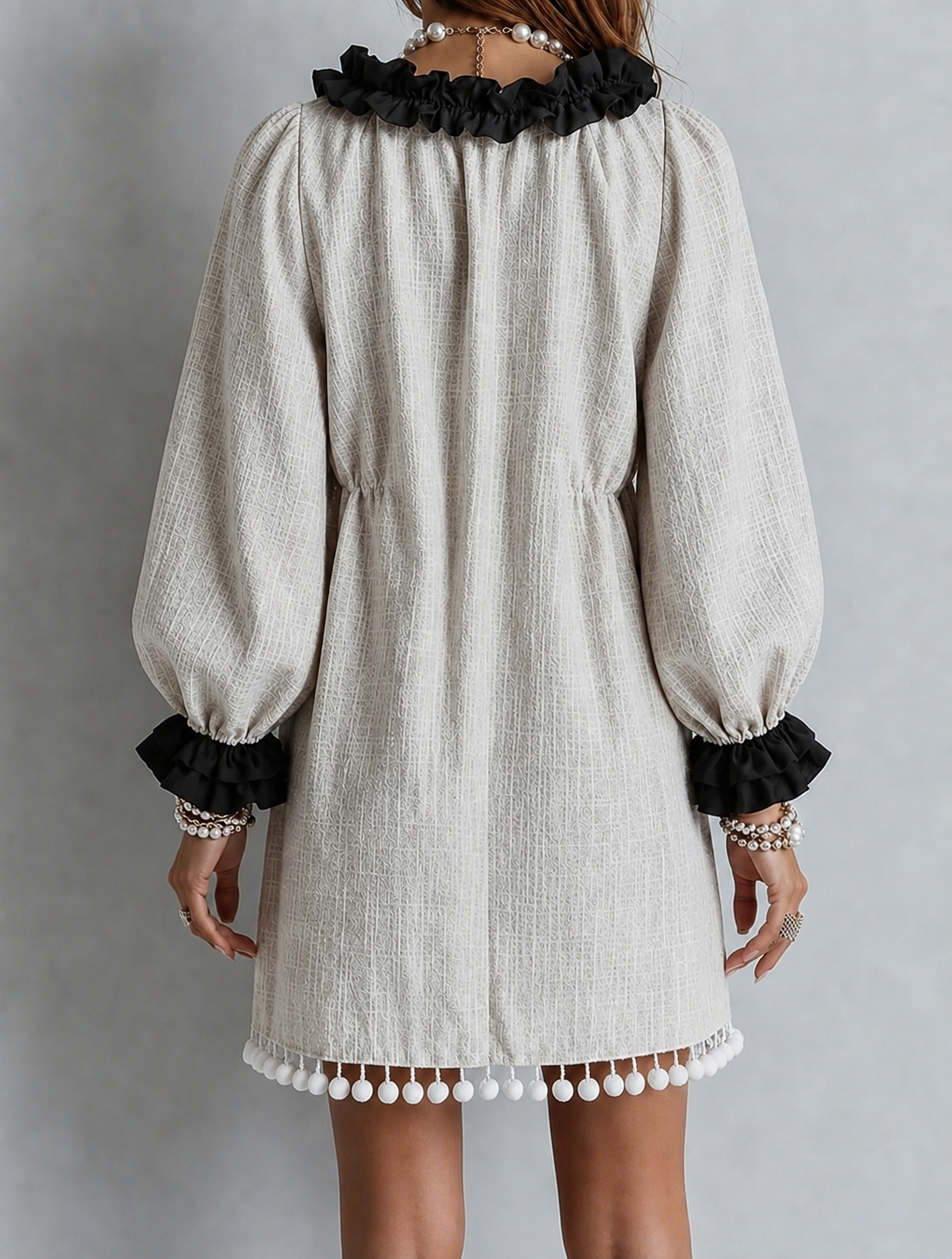 Anneliese | Ruffle-Trim Mini Dress