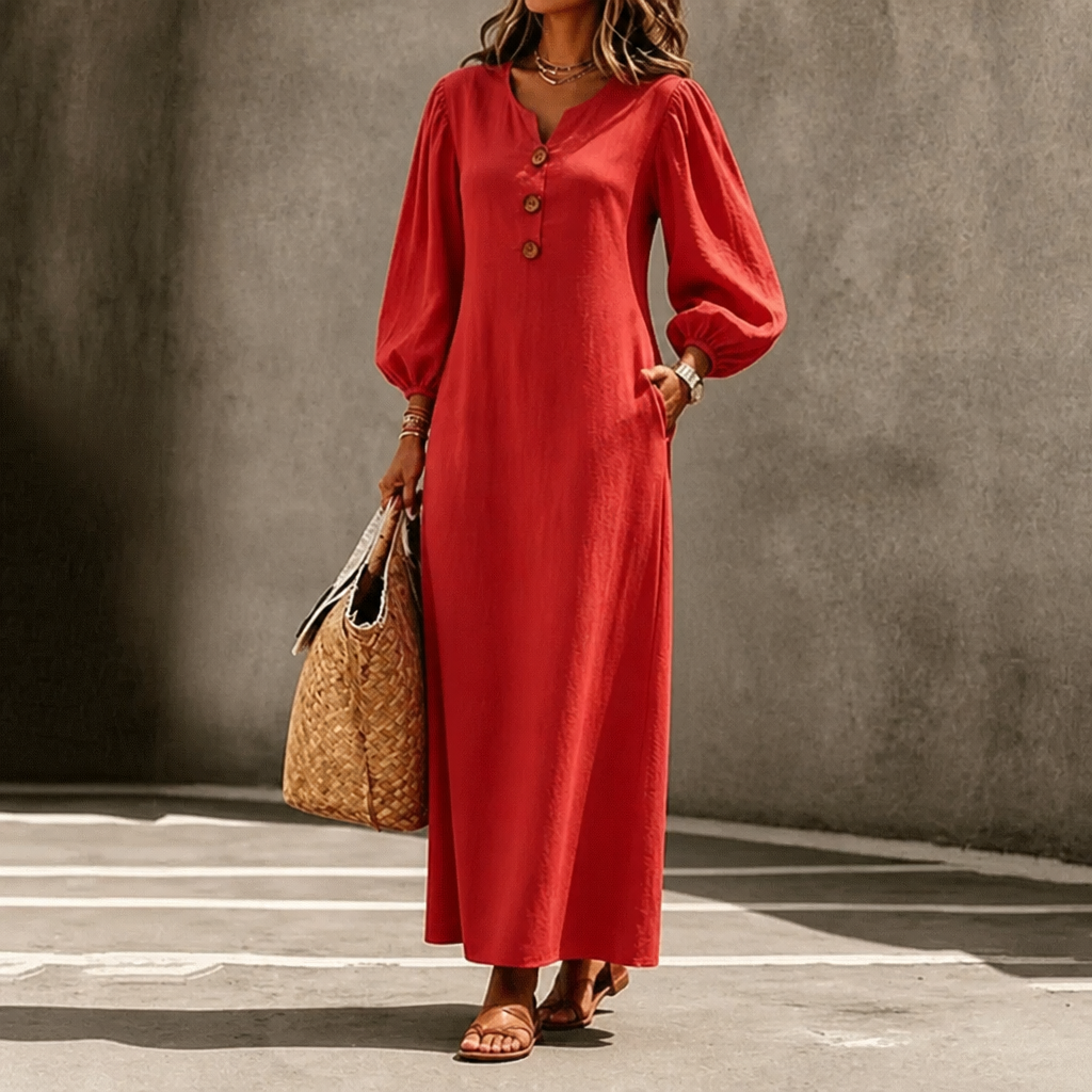 Everly | Puff Sleeve Maxi Dress