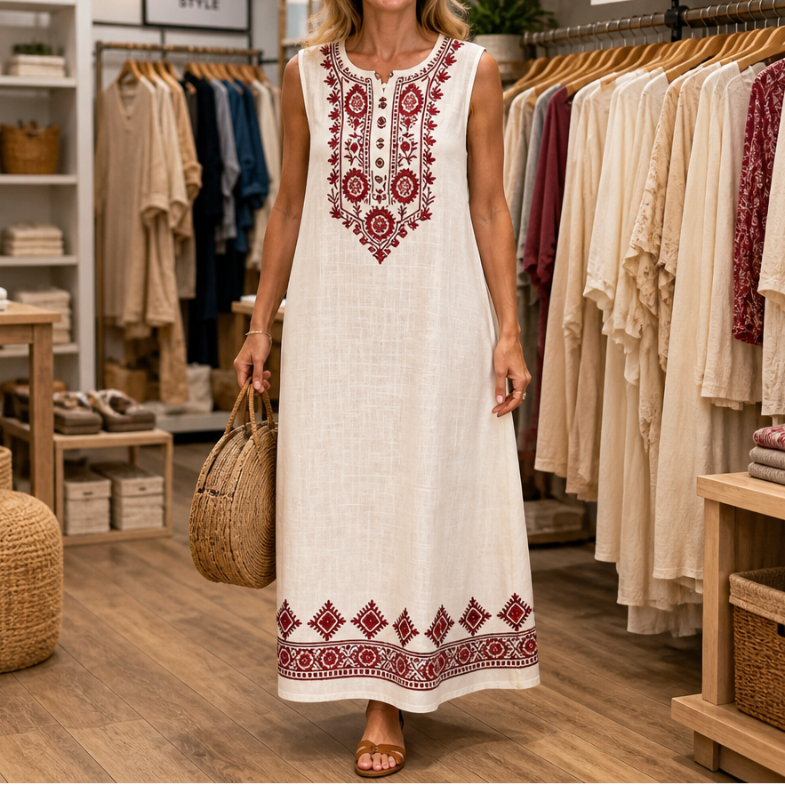 Vivienne | Embroidered Maxi Dress