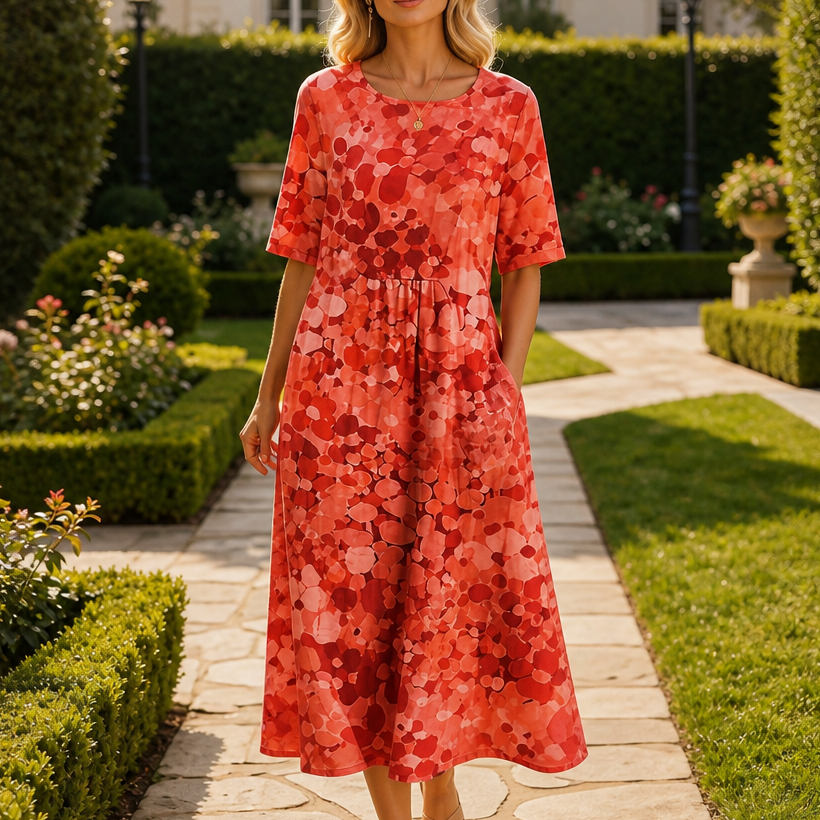 Isabelle | Breathable Sleeve Midi Dress