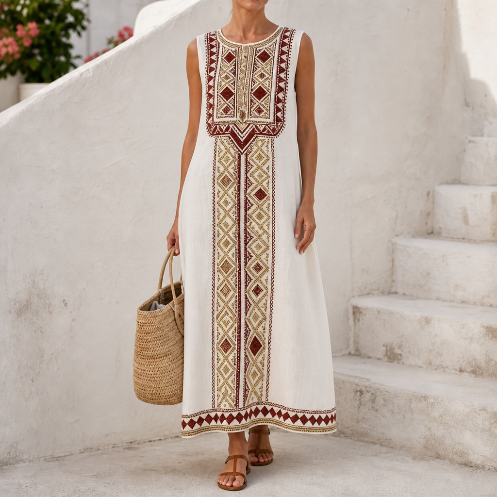Vivienne | Embroidered Maxi Dress