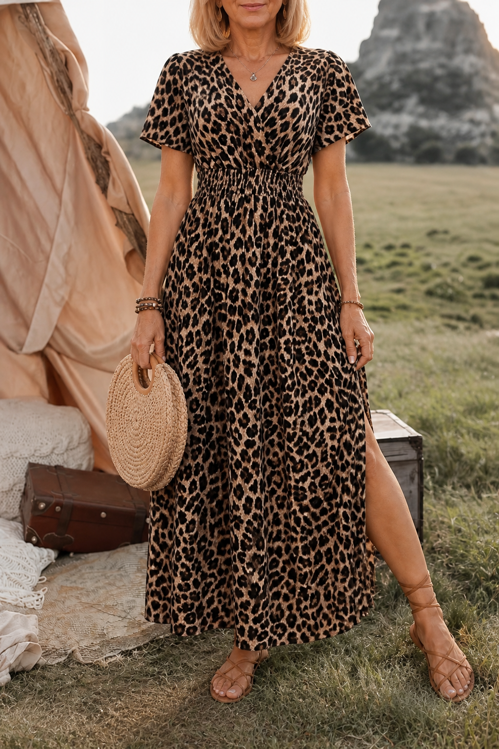 Lunetta | Button-Front Maxi Dress