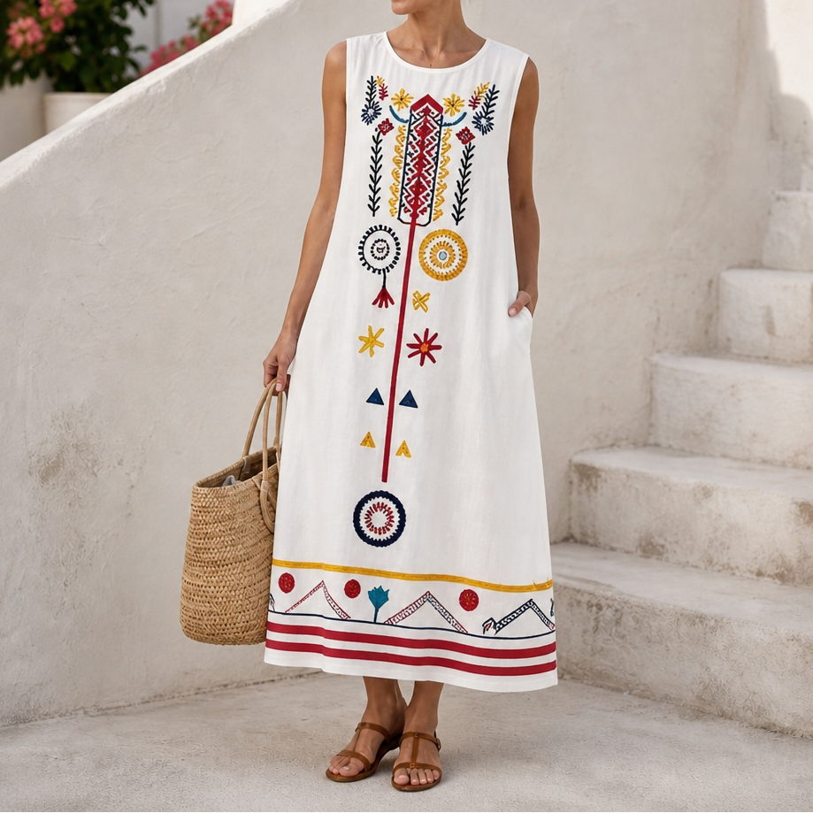 Vivienne | Embroidered Maxi Dress