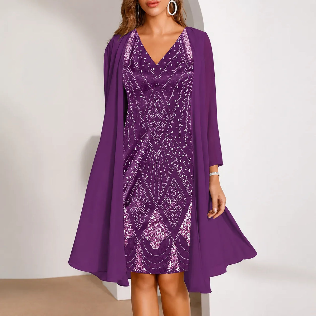 Elyssia | Two-Piece Sequin Dress