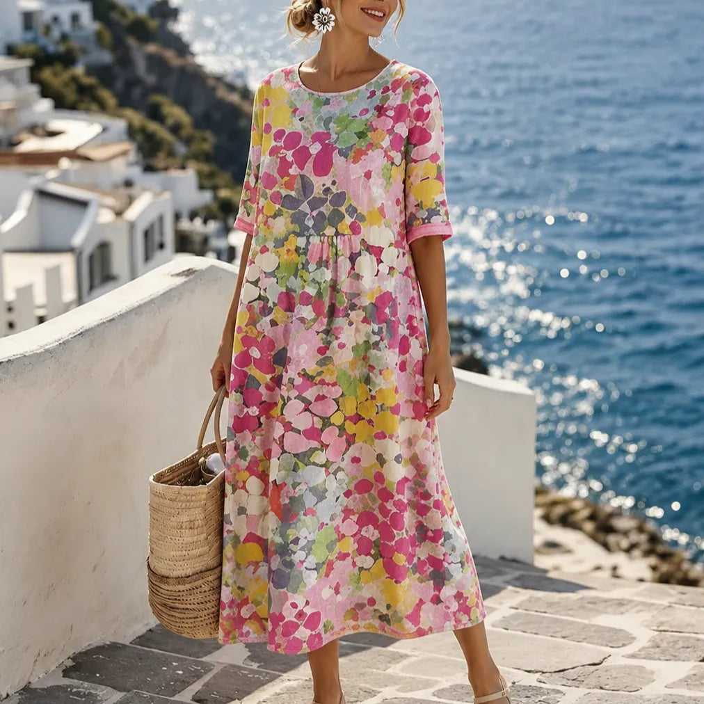 Marivella | Floral Loose Midi Dress