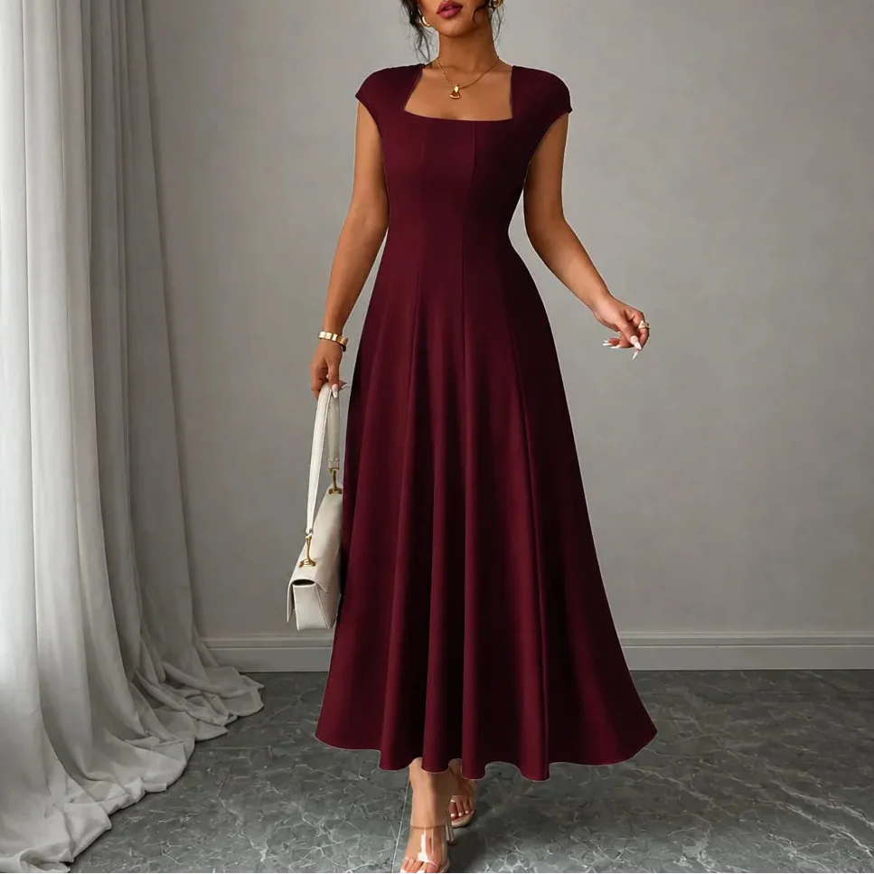 Elowyn | Sculpted Waist Midi Dress