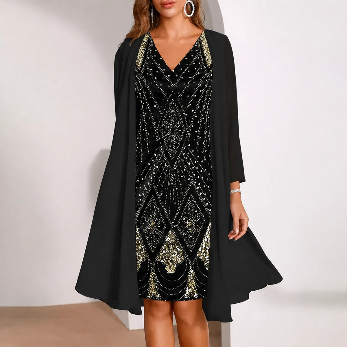 Elyssia | Two-Piece Sequin Dress